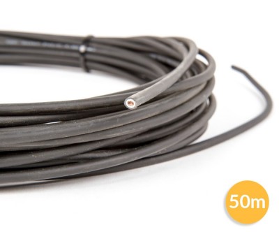 Câble 1 fil photovoltaÏque - 1x6mm² - noir - 50 mètres
